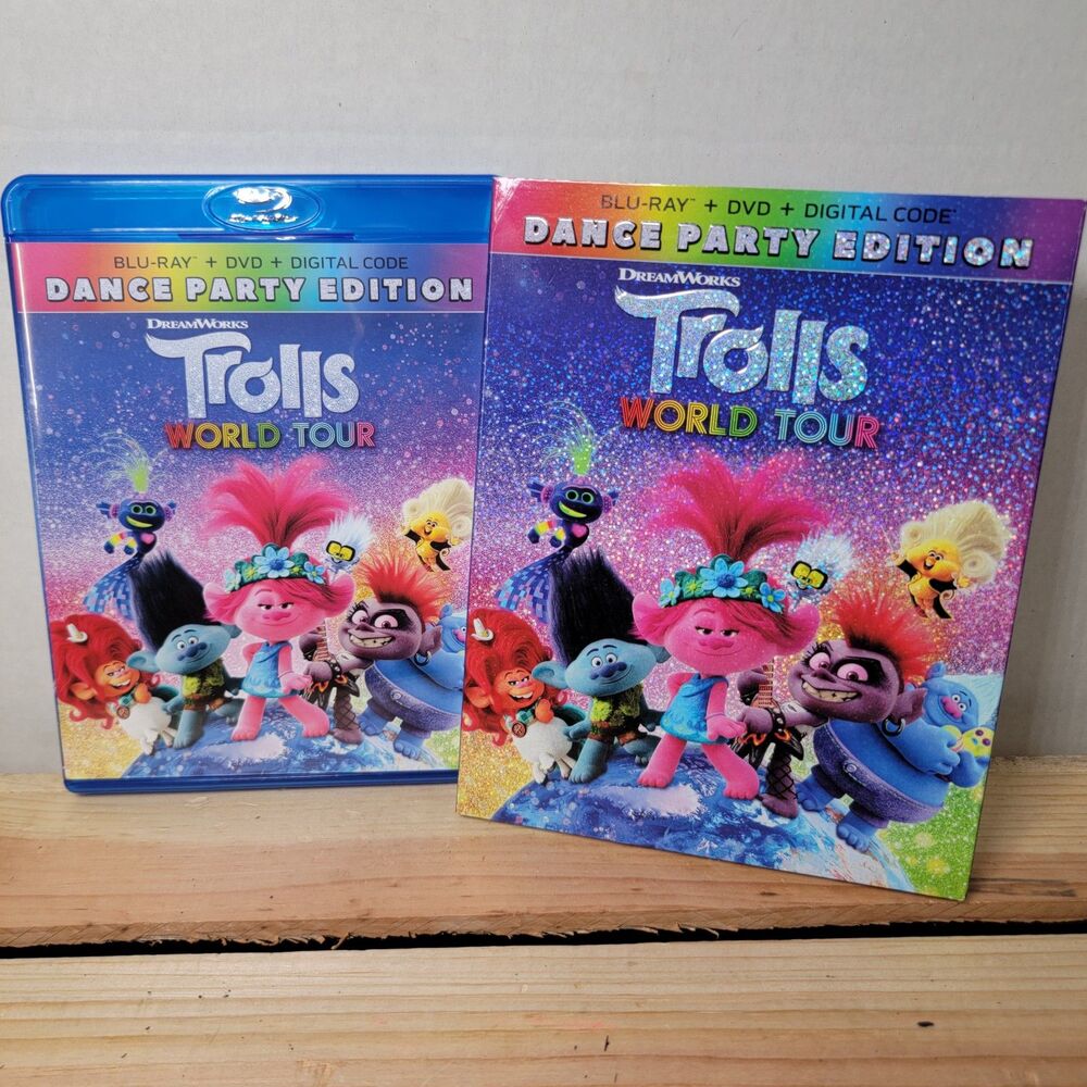BLU-RAY/DVD Trolls World Tour w/ dust cover
